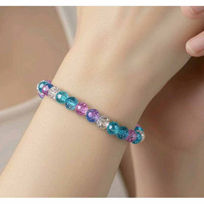 Crackle Glass Beaded Bracelet
