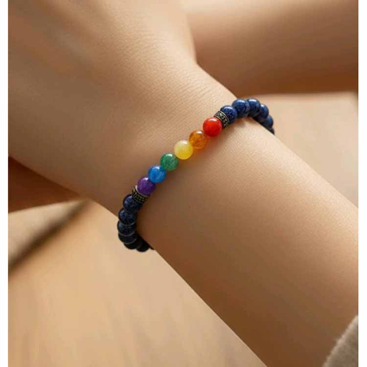 Mixed Stone Bracelet - Rainbow Colours