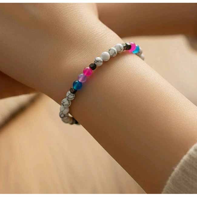Mixed Stone Bracelet - Bisexual Colours