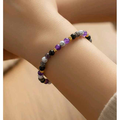 Mixed Stone Bracelet - Asexual Colours