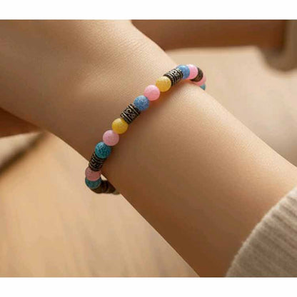 Cracked Agate Bracelet - Pan Colours