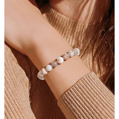 Rhodonite & Citrine Beaded Bracelet