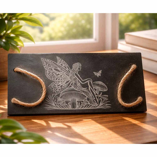 Slate Serving Platter:  Fairy on Toadstool