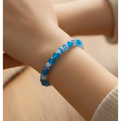 Blue Stone Beaded Bracelet