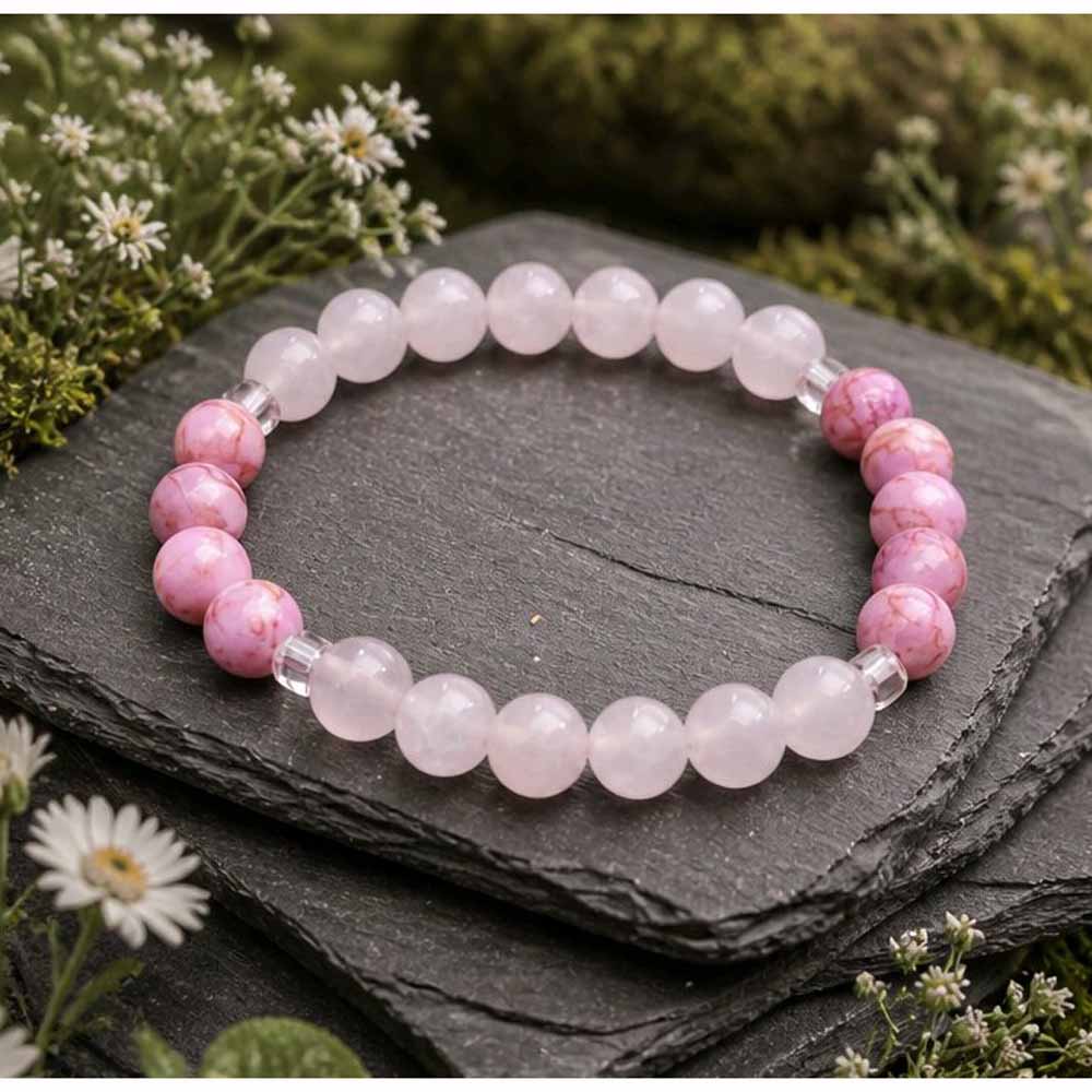 Mixed Pinks Stone Bracelet