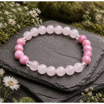 Mixed Pinks Stone Bracelet