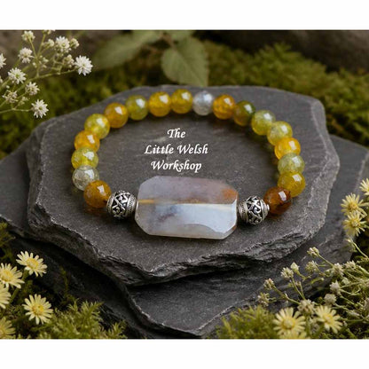 Agate & Blood Stone Bracelet