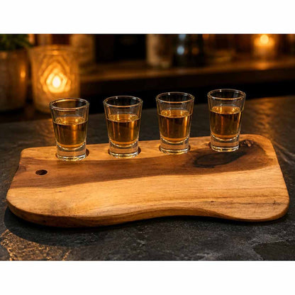 Shot Glasses in Serving Board