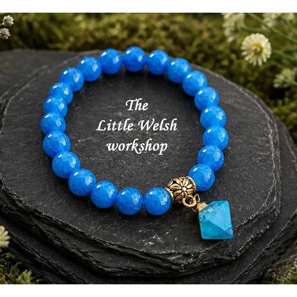 Blue Agate & Quartz Bracelet