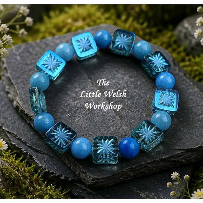 Blue Aventurine & Glass Bracelet