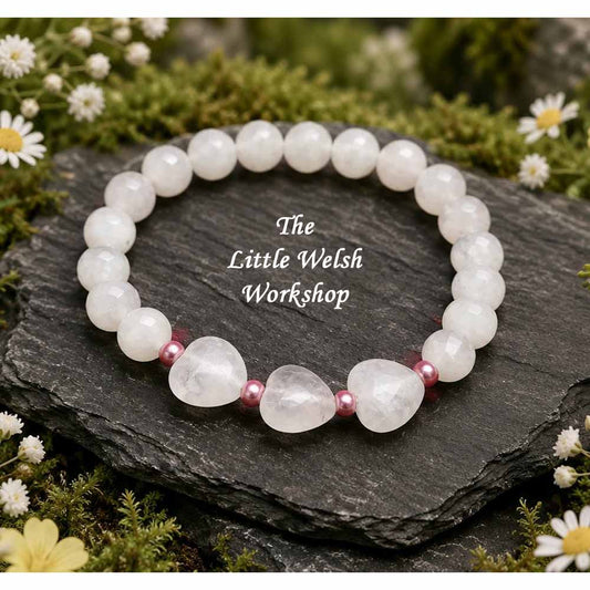 Quartz Hearts Bracelet
