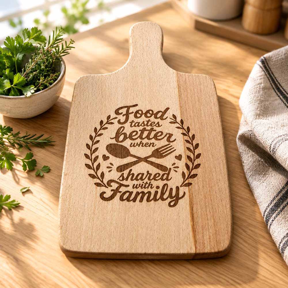 Chopping Board - Food Tastes Better . . .