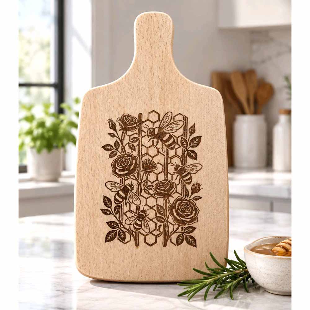 Chopping Board - Bees & Roses