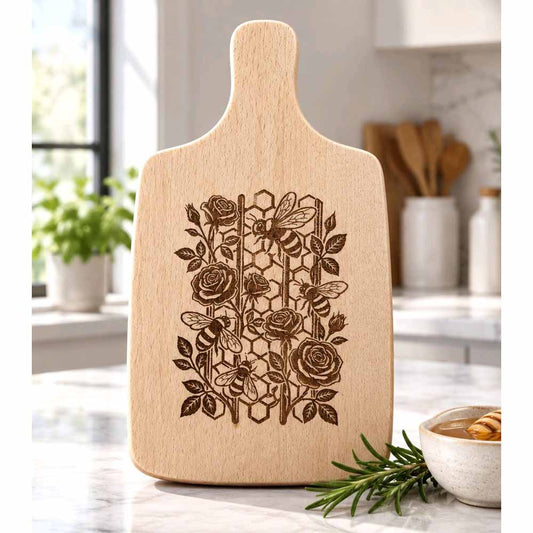 Chopping Board - Bees & Roses
