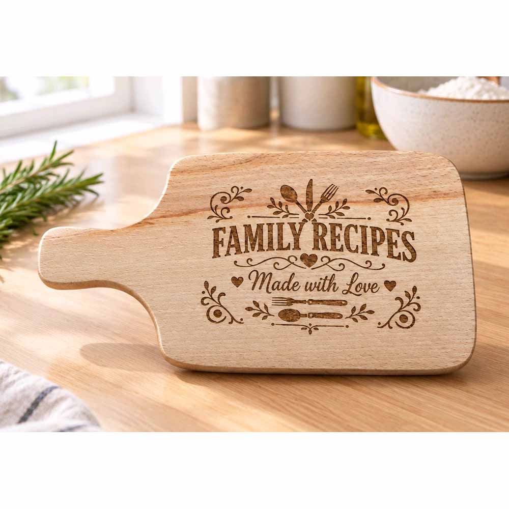 Family Recipes Chopping Board