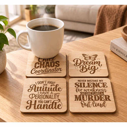 Assorted Coasters - Humorous Slogans