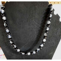 Black Agate & Glass Necklace