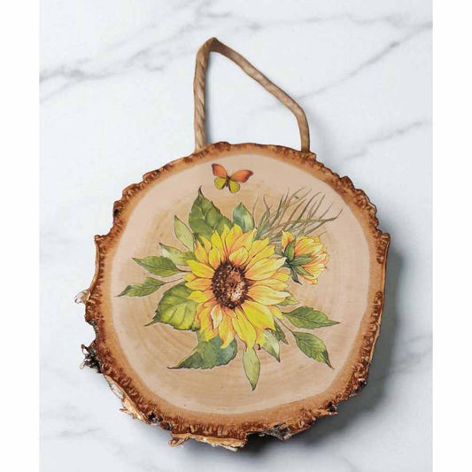 Sunflower Hanging Wood Slices