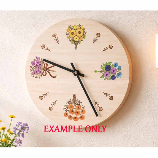 Clock: Floral designs