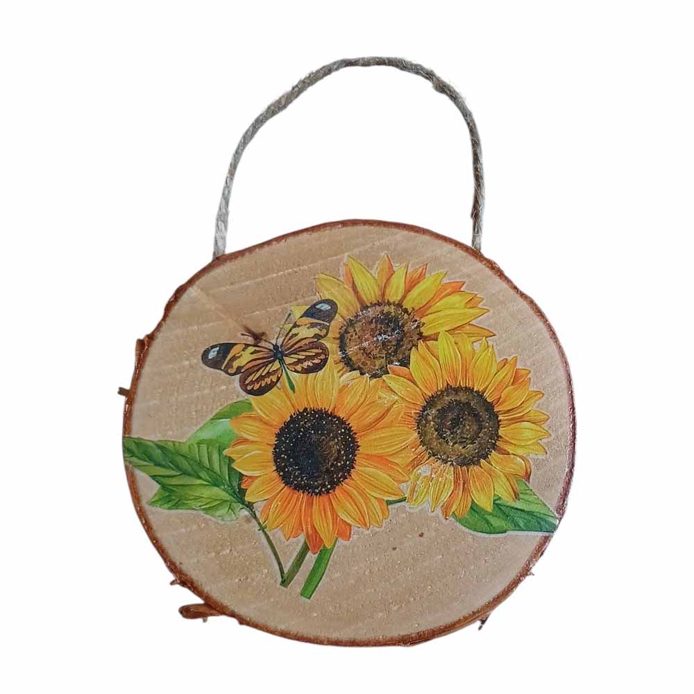 Sunflower Hanging Wood Slices
