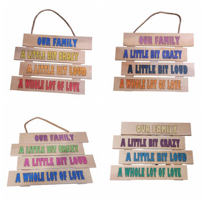Our Family Hanging Sign