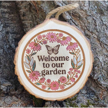 Welcome to Our Garden Sign (15cm)