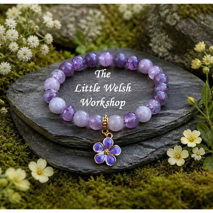 Amethyst & Dragons Vein Bracelet