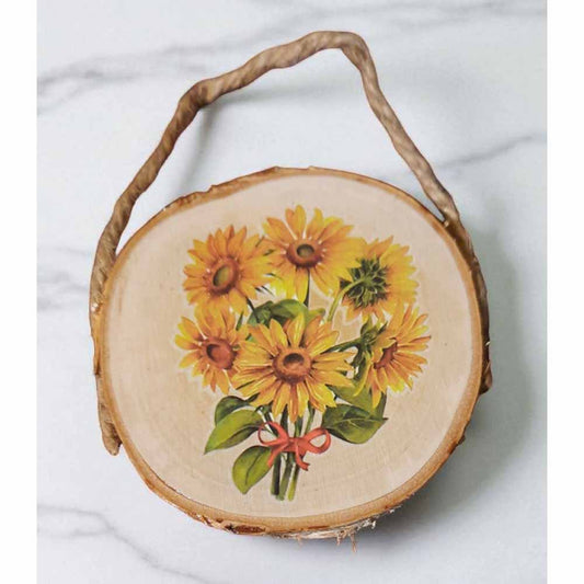 Sunflower Hanging Wood Slices