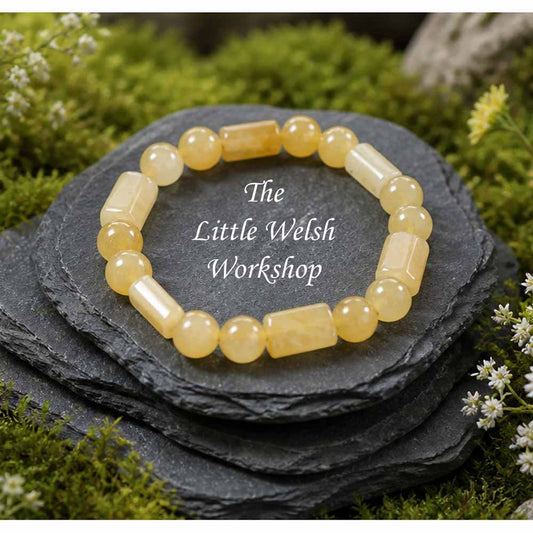 Calcite & Jade Bracelet