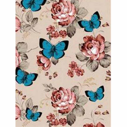 Blue Butterfly & Flower Journal (Lined)