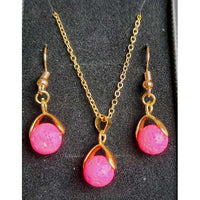 Lava Bead Earrings & Necklace Sets