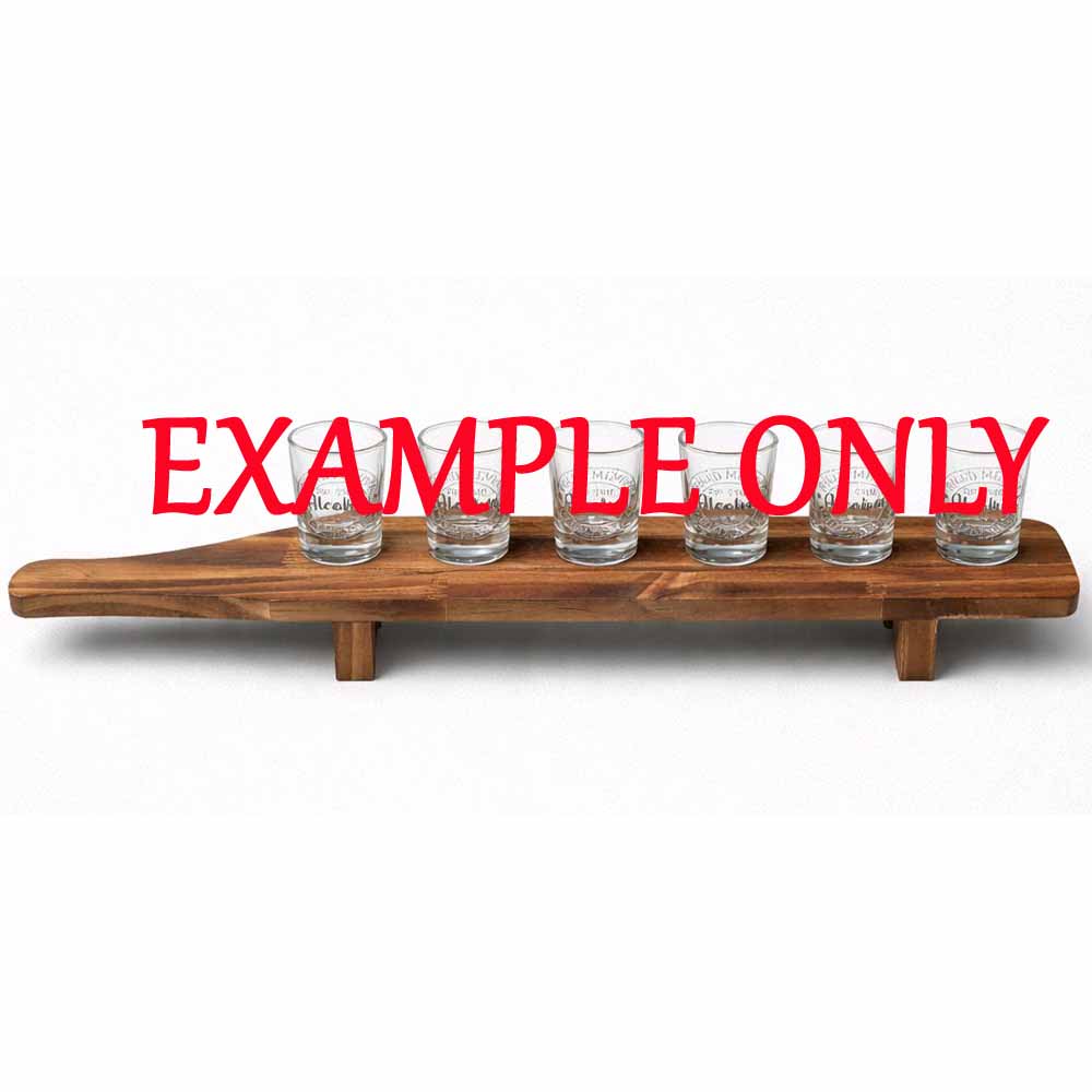 Shot Glasses Set in Wooden Holder - Medieval Designs