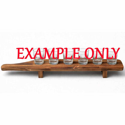 Shot Glasses Set in Wooden Holder - Medieval Designs