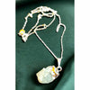Natural Stone Pendants on Silver Chain