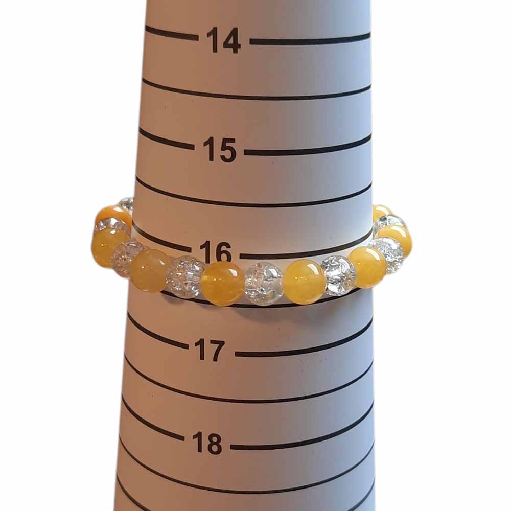 Yellow Agate & Glass Bracelet