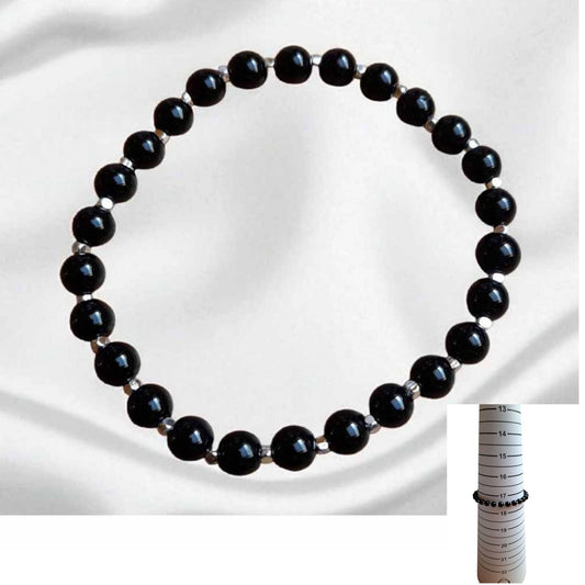 Black & Silver Agate Bracelet