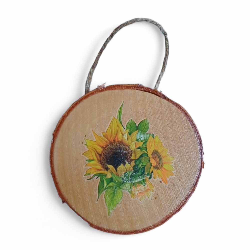 Sunflower Hanging Wood Slices