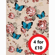Blue Butterfly & Flower Journal (Lined)