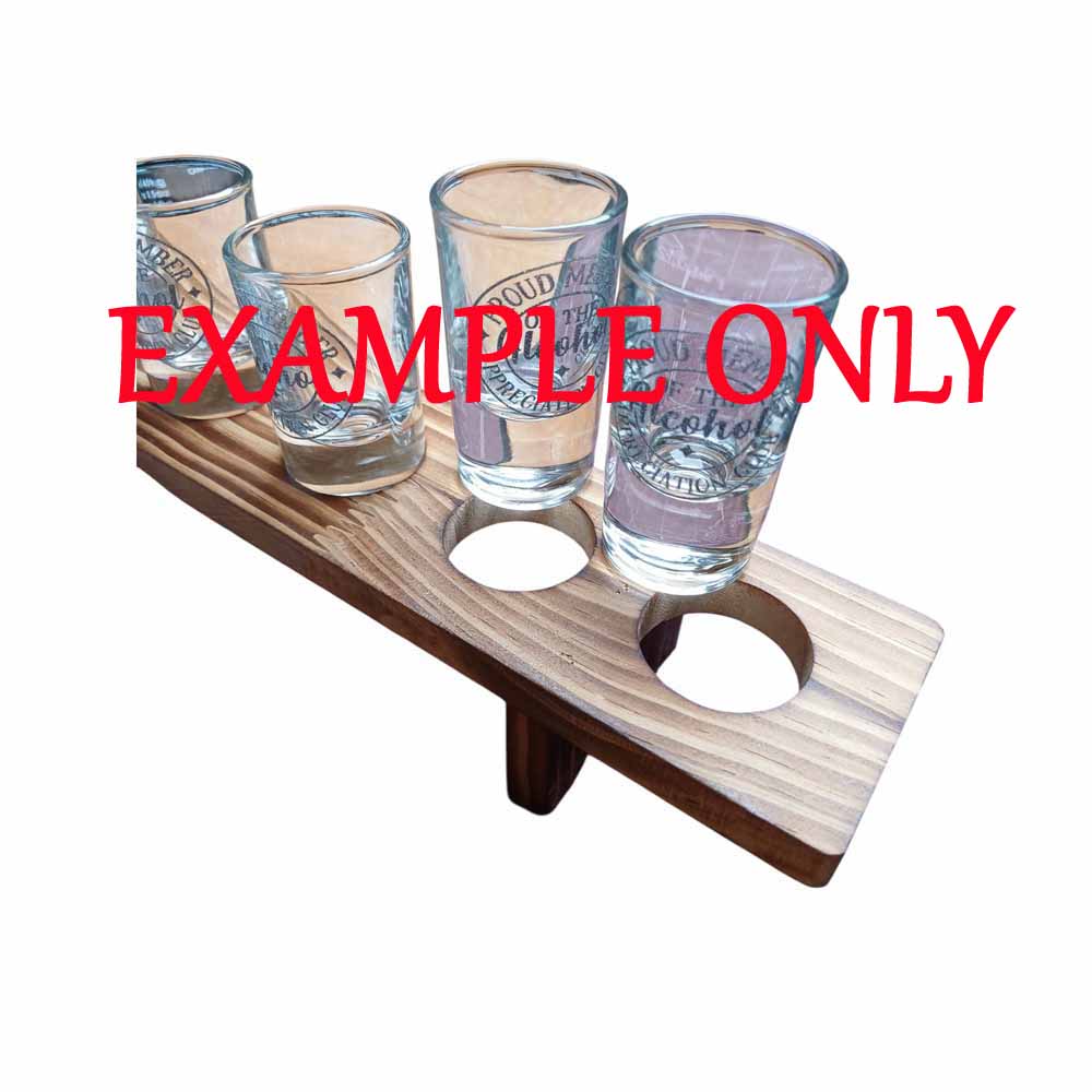 Shot Glasses Set in Wooden Holder - Medieval Designs