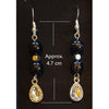 Black Agate & Teardrop Earrings
