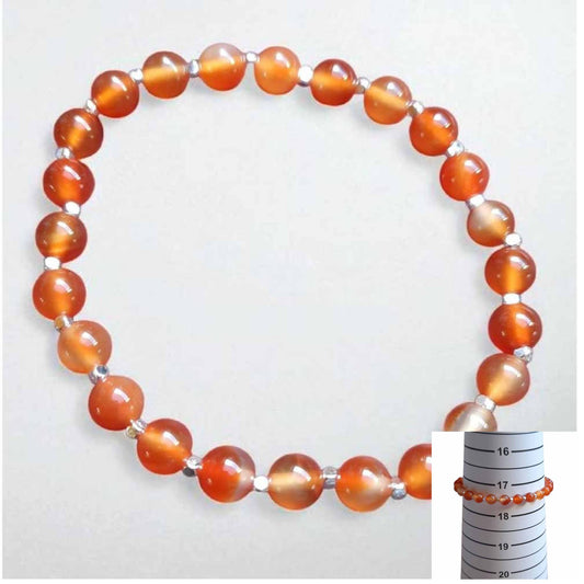 Carnelian Beaded Bracelet