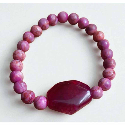 Pink Agate Bracelet
