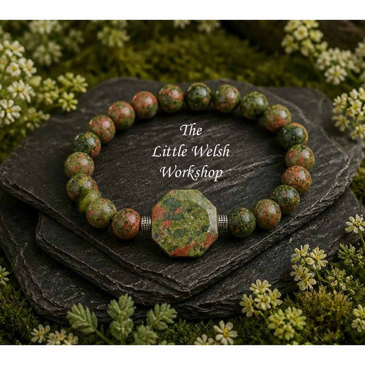 Unakite Beaded Bracelet
