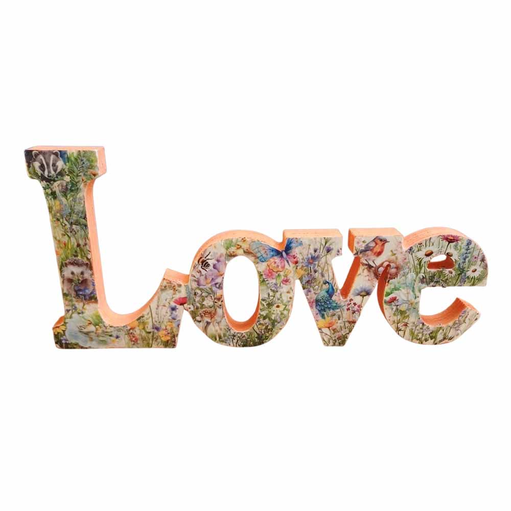 LOVE Wooden Freestanding Decor