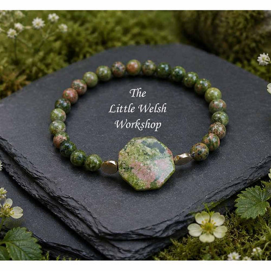 Unakite Beaded Bracelet