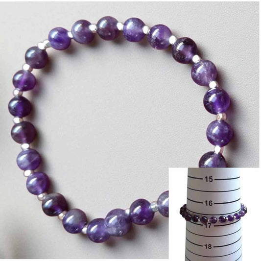 Amethyst Beaded Bracelet