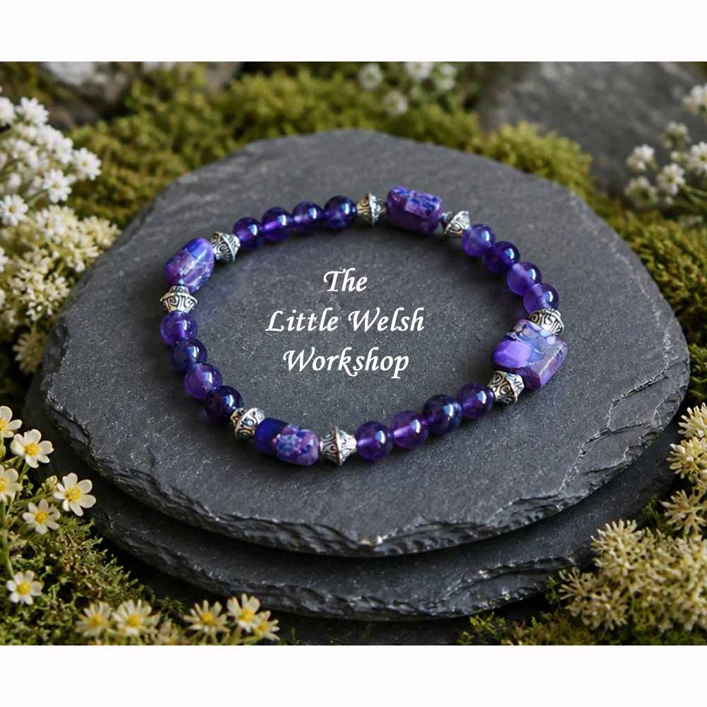 Jasper & Amethyst Bracelet
