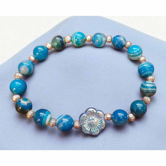 Agate & Glass Bracelet