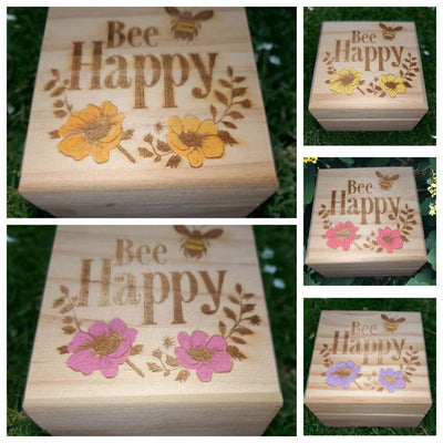 Bee Happy Trinket Boxes