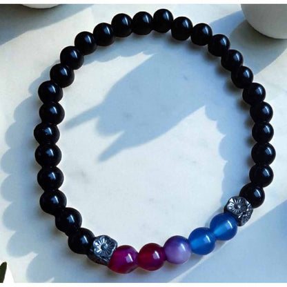 Mixed Stone Bracelet - Bisexual Colours